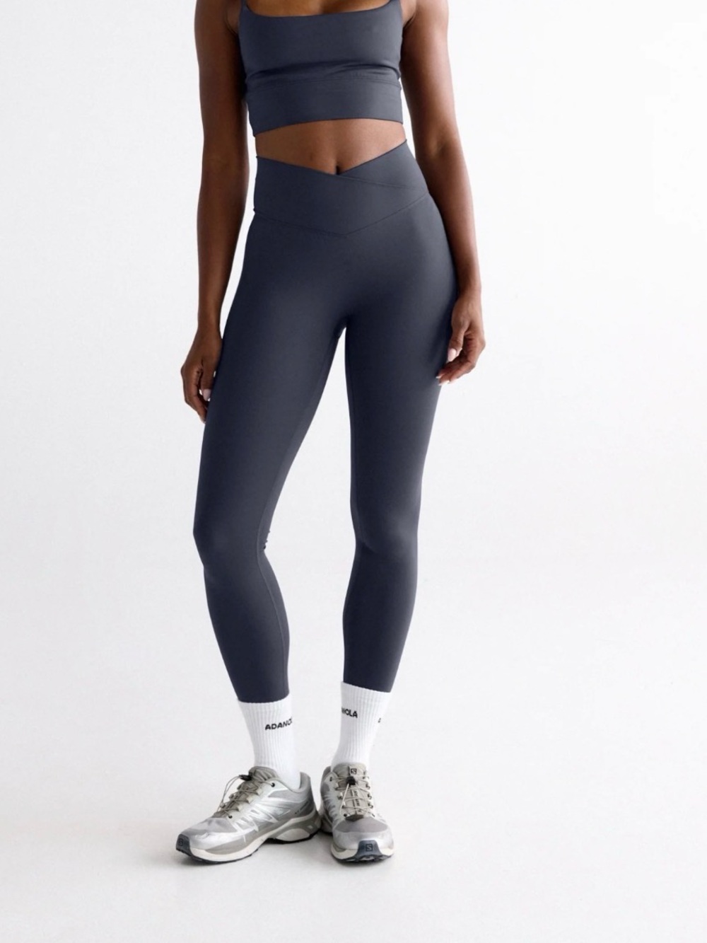 Adanola Ultimate Wrap Leggings - Dark Grey